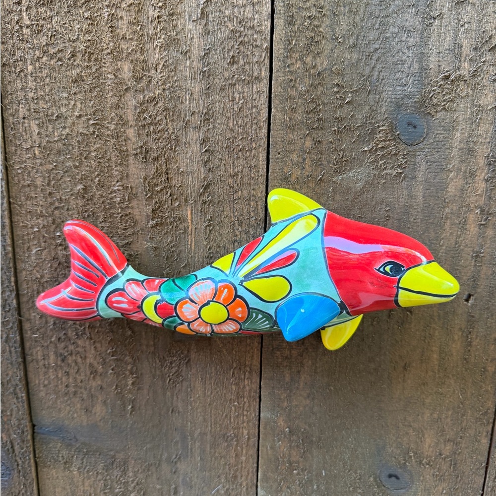 Colorful Talavera Dolphin Wall Décor